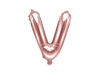 Foil balloon - Letter "V" - Pink Gold - 35 cm