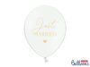 Strong 30cm balloons - Just Married ♥ - Pastel White - 50 pcs.