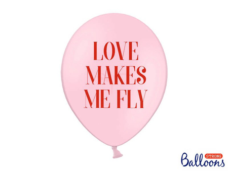 Strong 30cm Balloons - Pastel Baby Pink - Love Makes Me Fly - 50 pieces