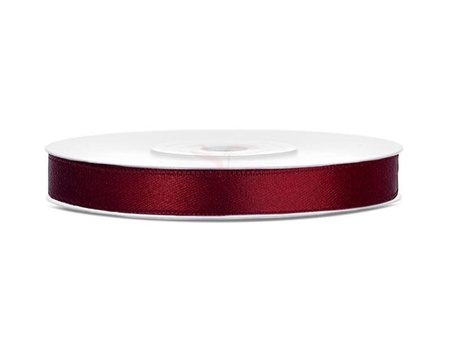 Satin ribbon - Maroon - 6mm/25m