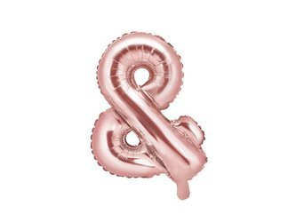 Foil balloon - Sign "&" - Pink Gold - 35 cm