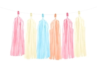 Tassel garland - Colorful light mix - 150cm