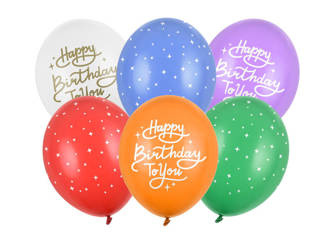 Balloons 30 cm - Happy Birthday To You - 6 pcs