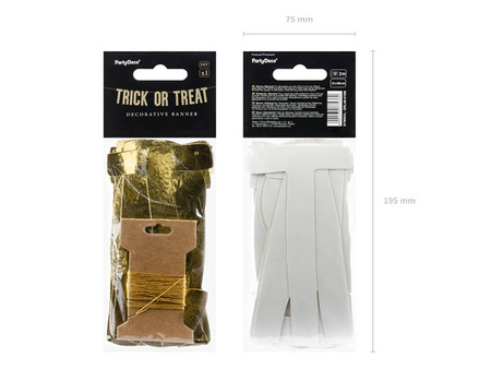 Banner - Trick or Treat - Gold - 12 x 80 cm