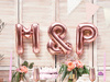 Foil balloon - Letter "M" - Pink Gold - 35 cm