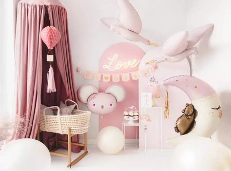 Foil balloon - Mouse - 96x64 cm - light pink