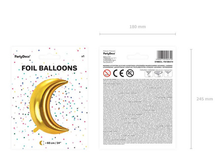 Foil balloon - Moon - Gold - 60 cm