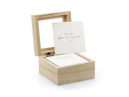 Guest book - tip box - 9.5 x 9.5 x 6 cm - English version