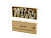 Wooden sign - Mr & Mrs - Gold glitter - 50 x 10 cm