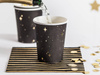 Cups - 260 ml - Black with stars - 6 pcs.