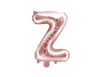 Foil balloon - Letter "Z" - Pink Gold - 35 cm