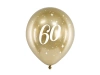 Glossy Balloons 30cm - Birthday - 60 - Gold - 6 pcs