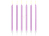 Birthday candles - Smooth - Lilac - 14cm - 12 pieces