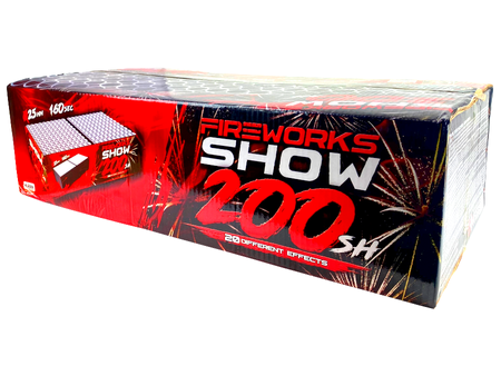 FAIRWORKS SHOW - FIREWORKS SHOW 200 - C20025F/C - CLASEK - 25mm - 200 shots.