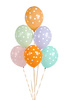 Balloons Strong 30cm - Dots - Mix - 6 pcs