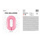 Foil balloon - Number "0" - Pink - 86cm 