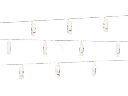 LED lights with buckles - Clear - 140cm