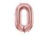 Foil balloon - Number "0" - Pink gold - 86 cm