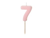 Birthday candle - Number 7 - light pink - 5,5cm - 1pc.