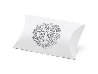 Gift boxes - Ornamental rosette - White - 10 pieces