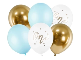 Balloons 30cm, One, Pastel Light Blue - 6 pieces