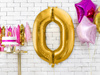 Foil balloon - Number "0" - Gold - 86 cm