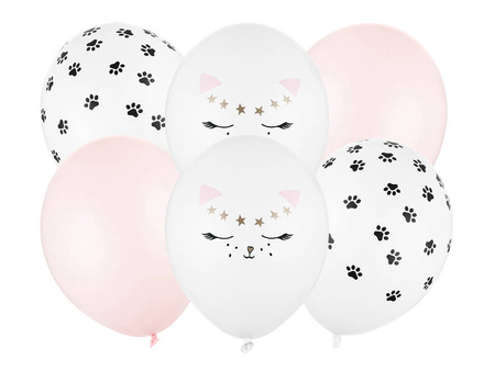 Balloons 30cm - Cat - Mix - 6 pcs.