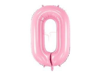 Foil balloon - Number "0" - Pink - 86cm 