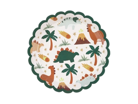 Paper plates - Dinosaurs - 18cm - 6 pieces