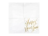 Paper napkins - Happy New Year - White - 33x33cm - 20 pieces