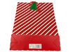 Gift Bag - CHRISTMAS - Red Green Stripes - 460x320x100mm