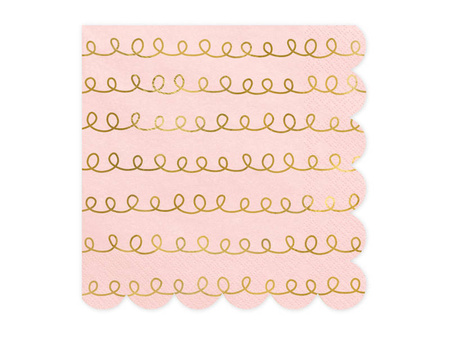 Paper napkins - Patterns - Light powder pink - 20 pieces