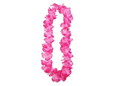 Hawaiian Necklace - Flowers - Pink - 100 cm