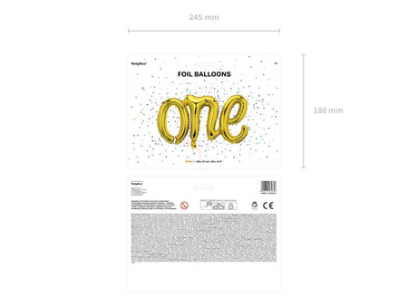 Foil balloon - One - Gold - 66 x 37 cm