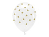 Eco balloons 33 cm pastel - Stars - white - 6 pcs