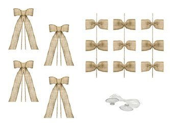 Car decoration - Jute Bows - Set