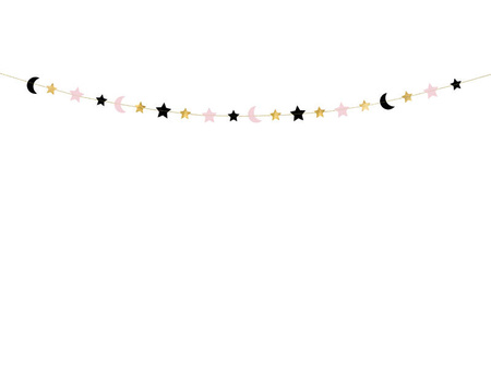 Paper garland - Stars and Moons - Mix - 190 cm