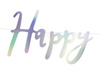 Birthday Banner - Happy Birthday - Iridescent - 16.5 x 62 cm