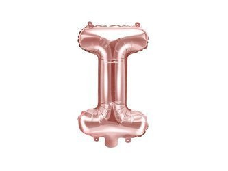 Foil balloon - Letter "I" - Pink Gold - 35 cm